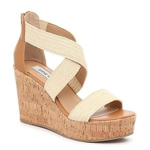 Steve Madden Elwyn Natural Wedge Sandal